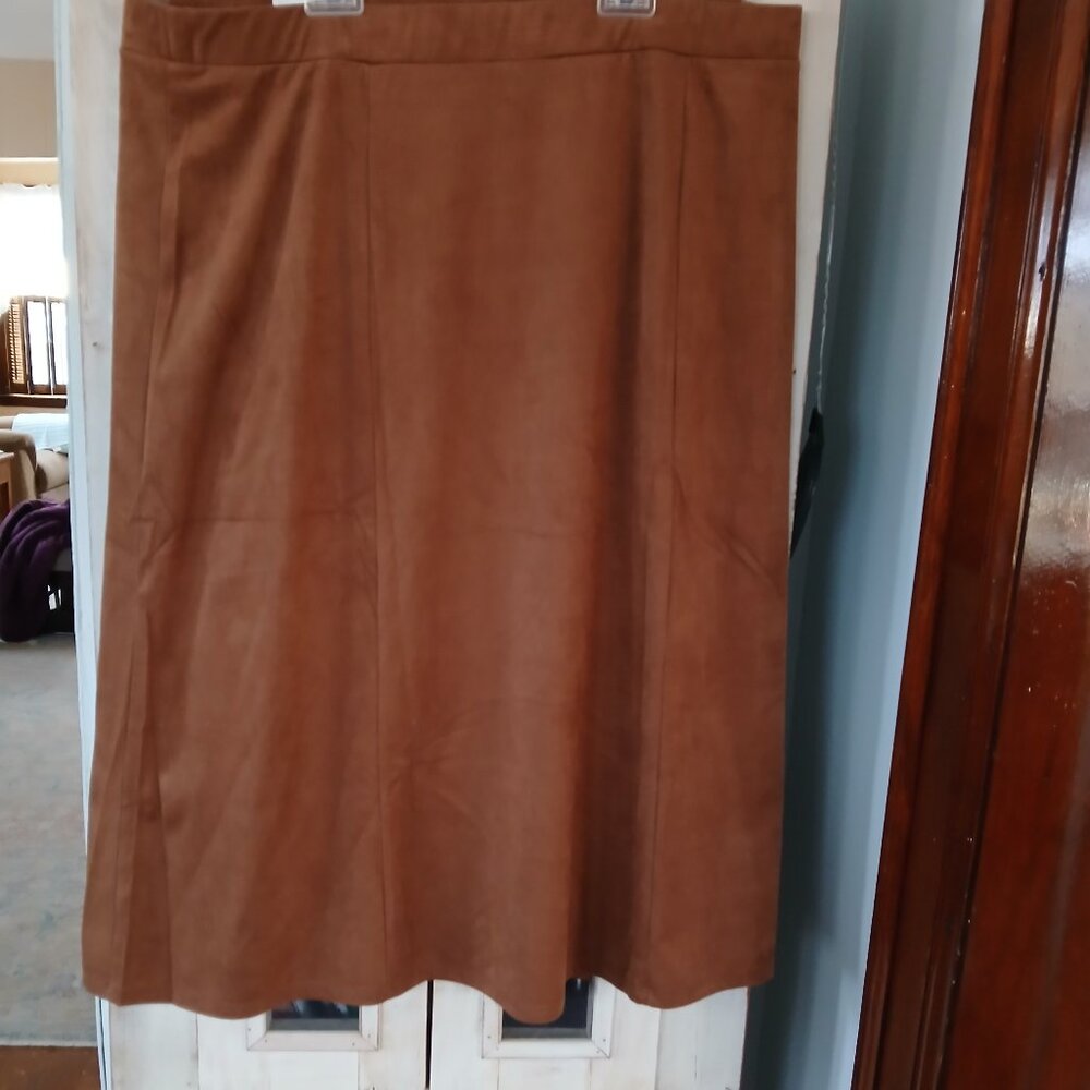 Faux suede skirt